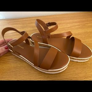 Tan Strappy Sandals-WORN TWICE